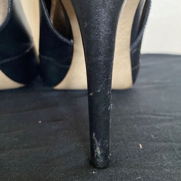 Michael Kors Clara Women's Black Peep Toe Side Zip Stiletto Boots Size 9 - Picture 7 of 11